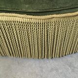 Green velvet toad chair