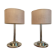 Paire de lampes  en métal chromé 1970