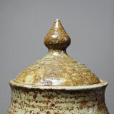 Boîte en grès pyrité émaillé chic et rustique vintage années 50-60