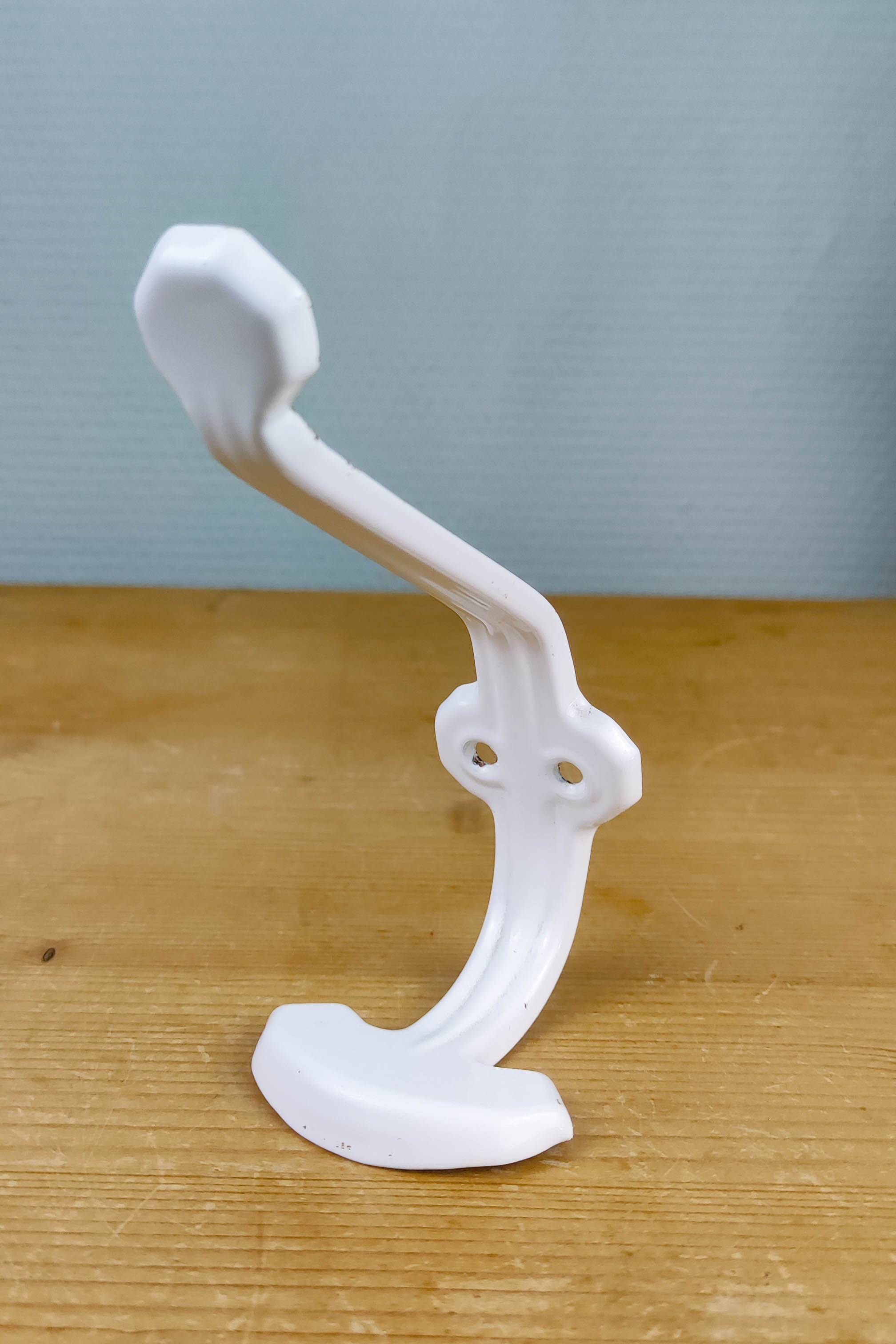 White metal coat rack