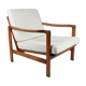 Fauteuil d’origine scandinave, entièrement restauré, rembourré, designer Z. Baczyk, années 60, beige