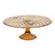 Amber Art Deco Cake Plate Pastry Dish Val Saint Lambert 33cm