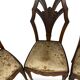 Ensemble de 6 chaises de salle à manger en noyer sculpté Art Déco, années 1920/1930