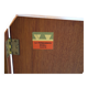 Modern mid-century teak sideboard with brass details.
