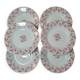 6 Gien Terre de Fer soup plates - Garland of Roses