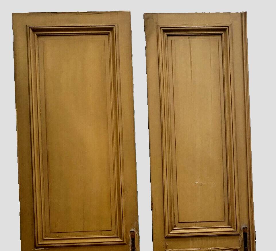 Set of two single-sided doors in 19th century solid fir
