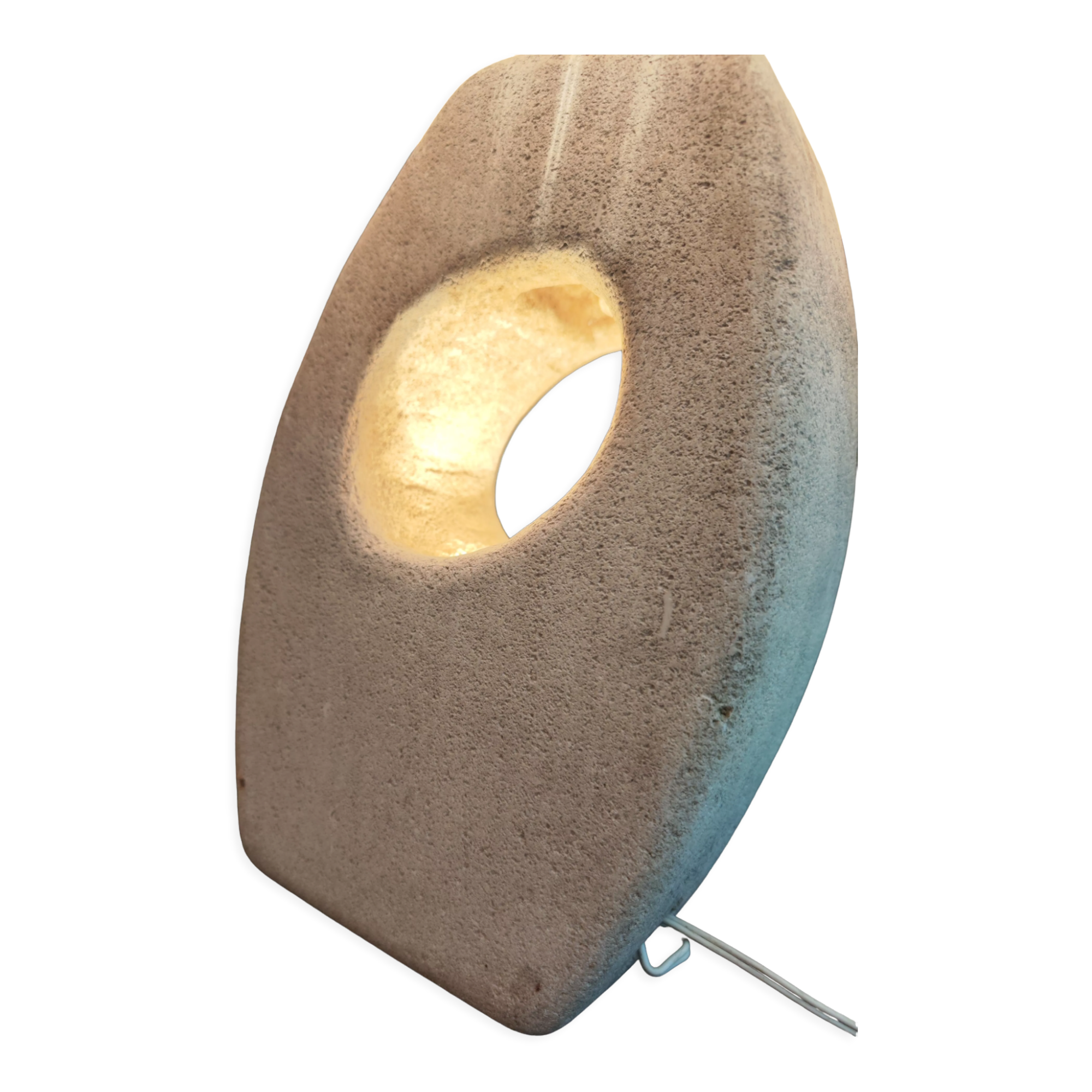 Albert Tormos brutalist stone lamp of Luberon circa 50/70
