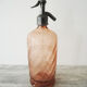 Old pink glass siphon by Georges David Vire