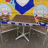 Parisian coffee set bistro vintage terrace 1980s