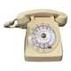 Téléphone à cadran beige vintage
