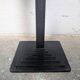 Pink and brass bistro table, Art Deco pyramidal base.