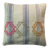 Vintage turkish kilim cushion cover , 40 x 40 cm