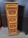 Wooden workshop cabinet with flaps