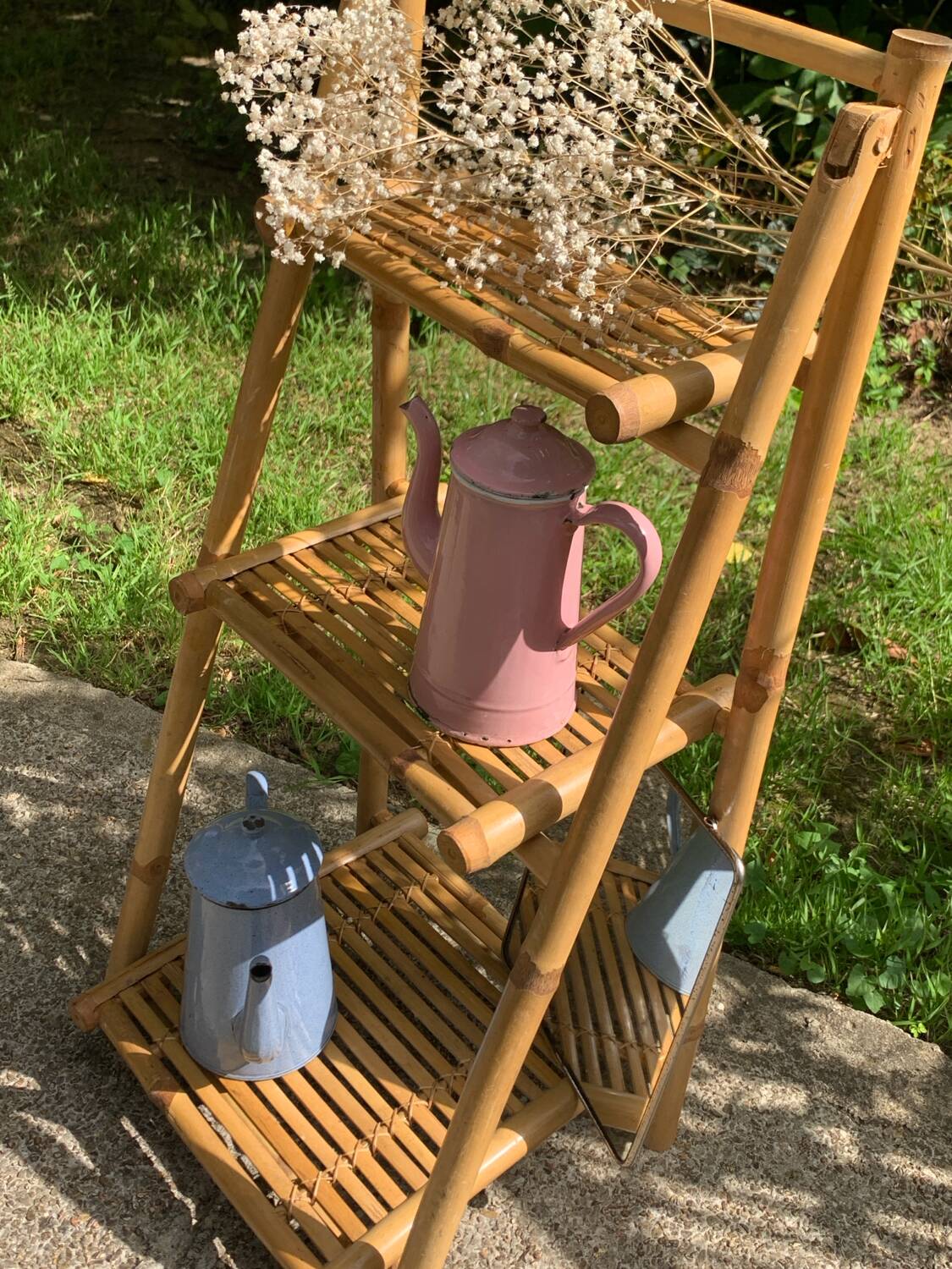 Étagère en bambou pliante