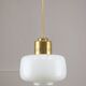 Pair of Mid-Century Opaline Pendant Lamps, 60s