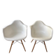 Fauteuil DAW Eames Vitra blanc et bois