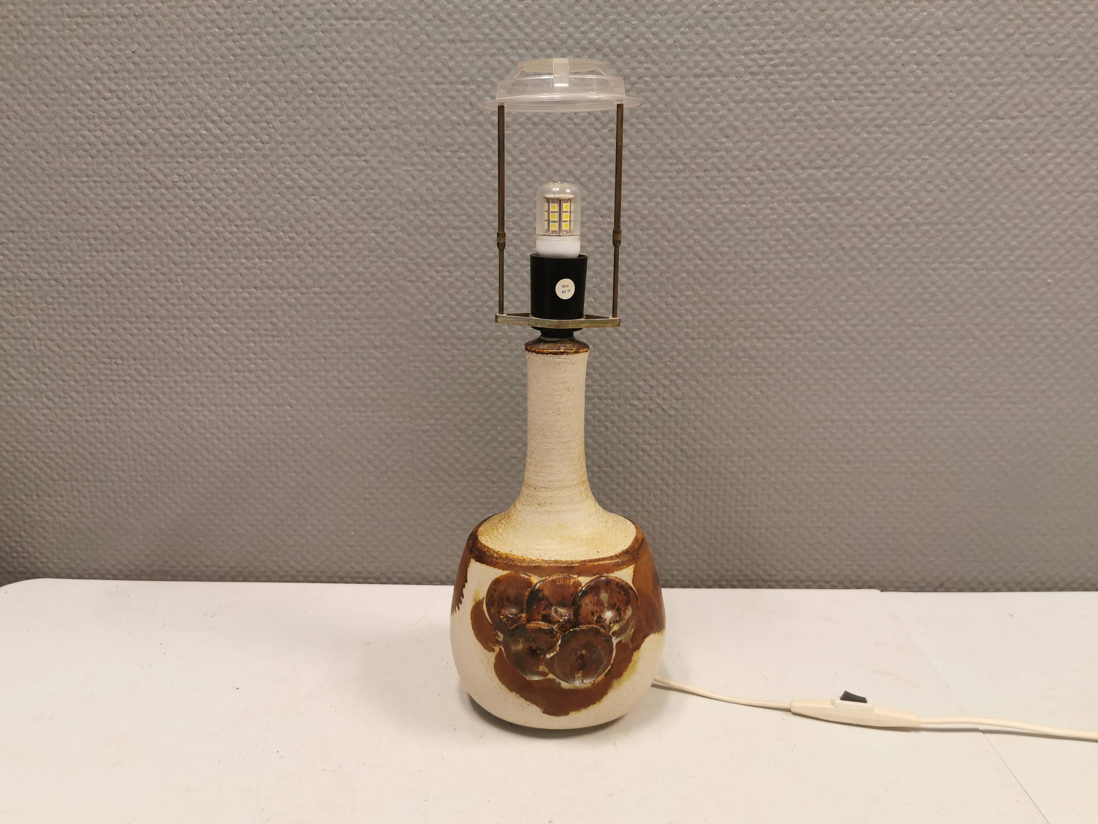 Ceramic table lamp designed by Axel Larsen Denmark for his own company Axella 1970s