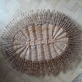 Vintage rattan mirror 45x55cm
