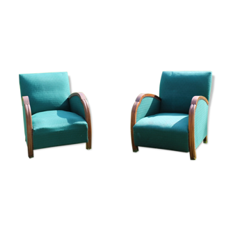 Pair of Club armchairs year 1950