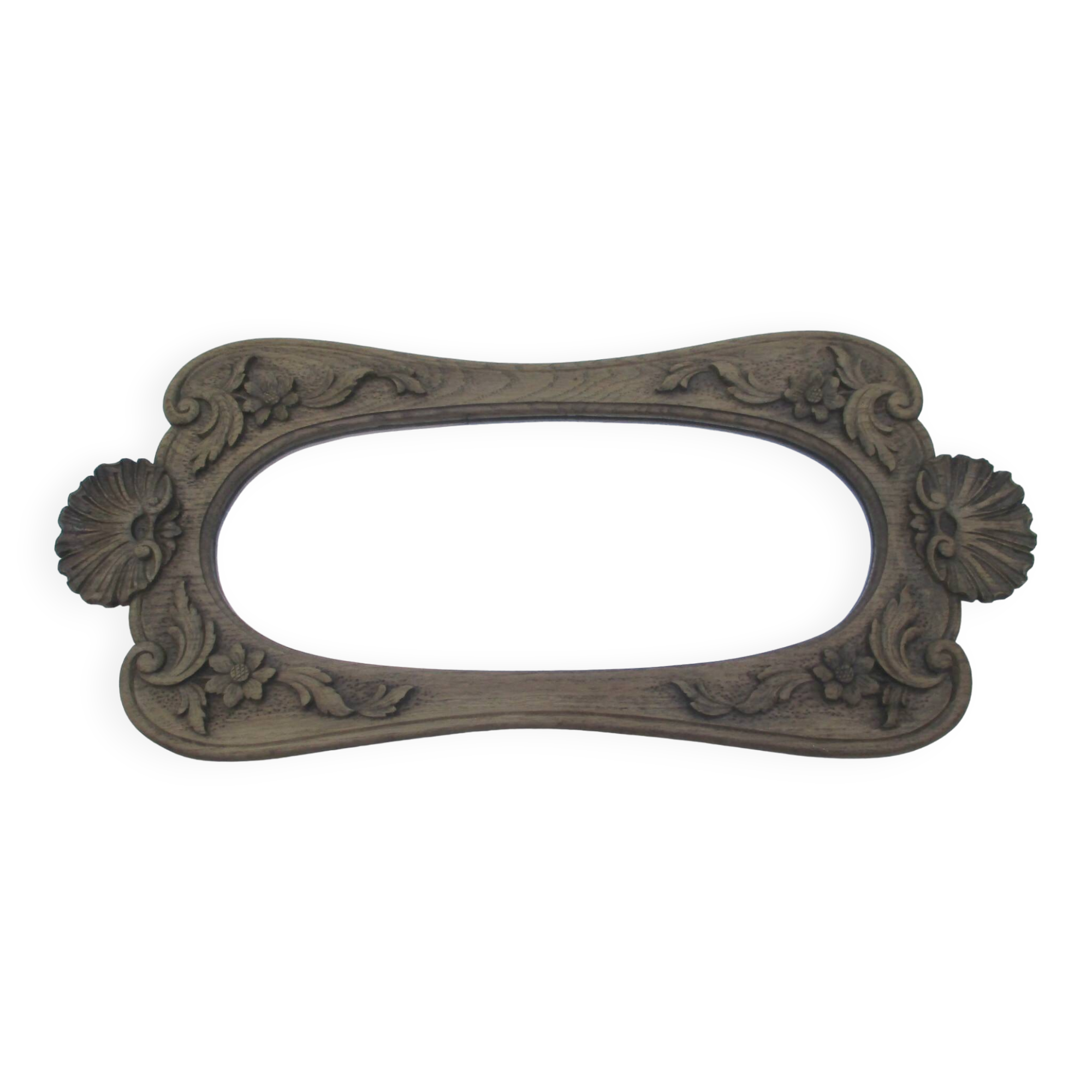 Antique carved wooden mirror