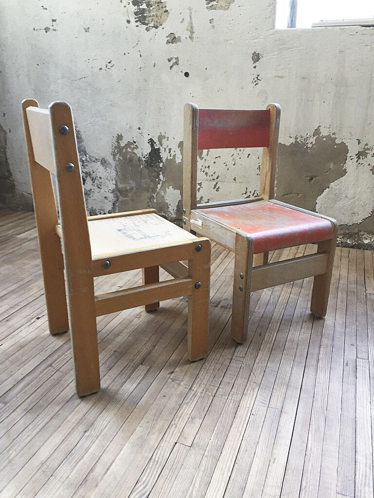 Two kindergarten chairs