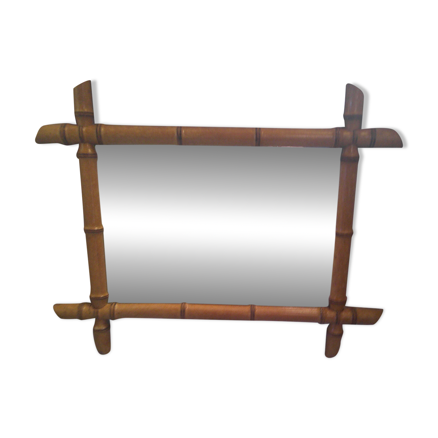 Antique bamboo imitation mirror