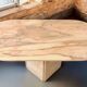 Italian oval coffee table in pink marble 1970-80