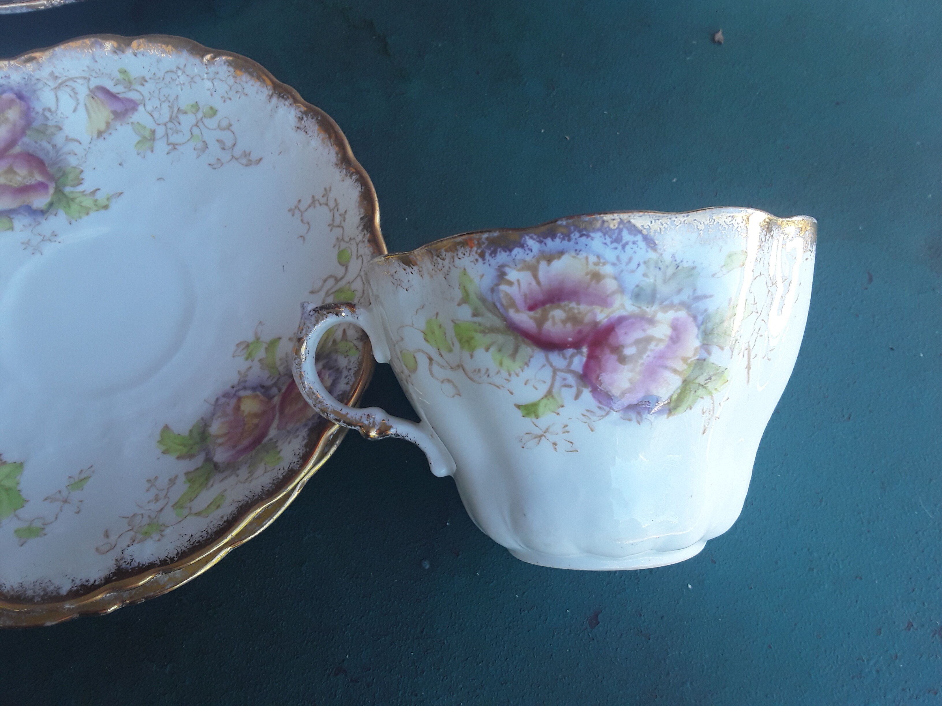 Allertone English porcelain tea service with gateau service