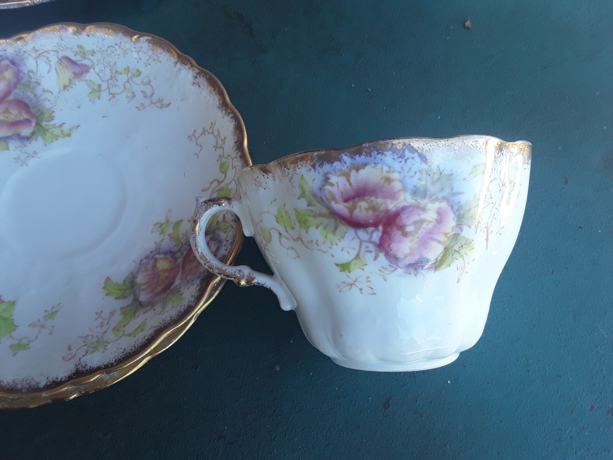 Allertone English porcelain tea service with gateau service