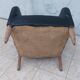 Art Deco armchair in leather