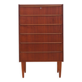 Teak chest of drawers, Danish design, 1970s, production: Denmark