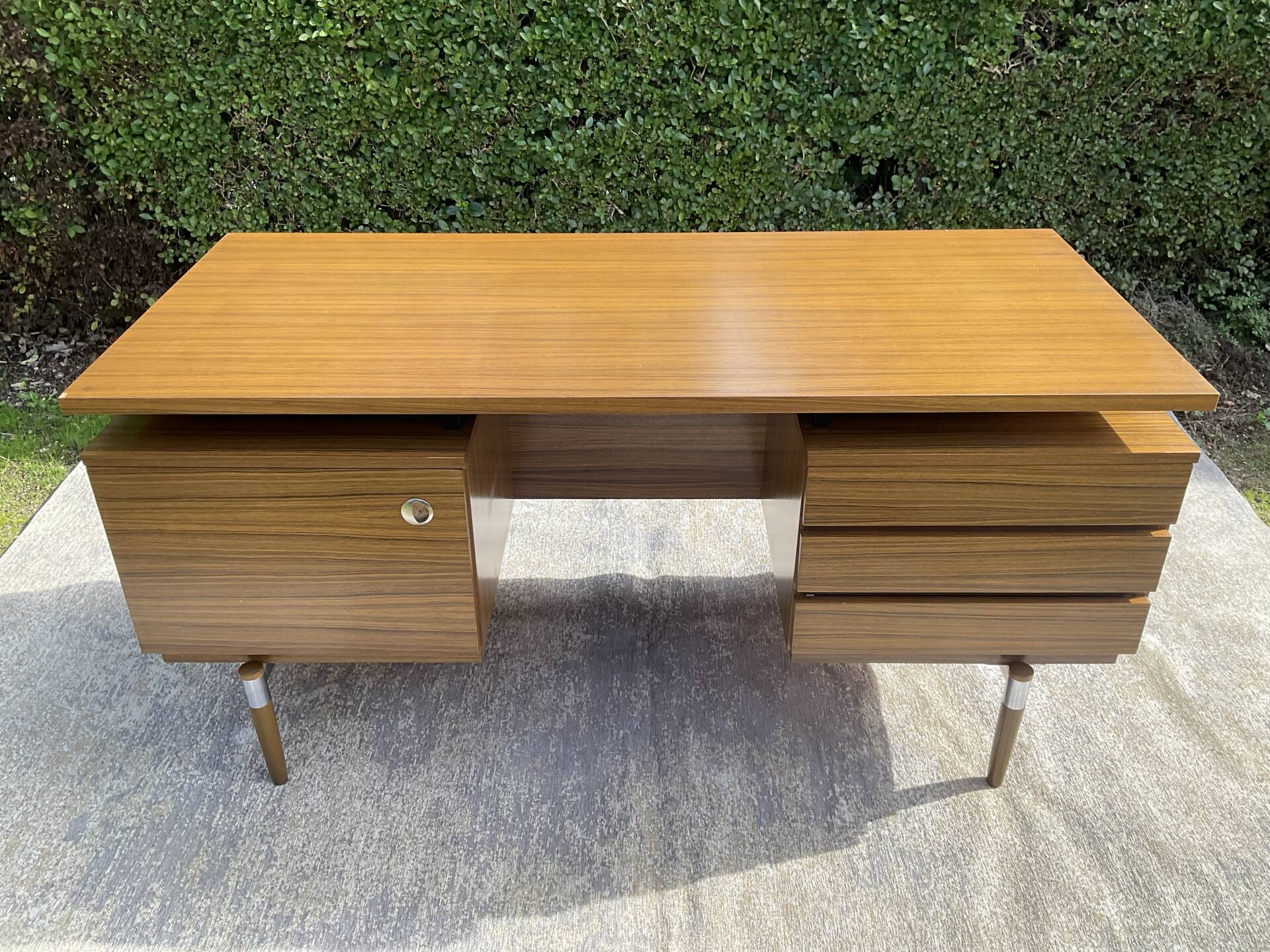 Vintage double-sided executive desk from the 1960s.