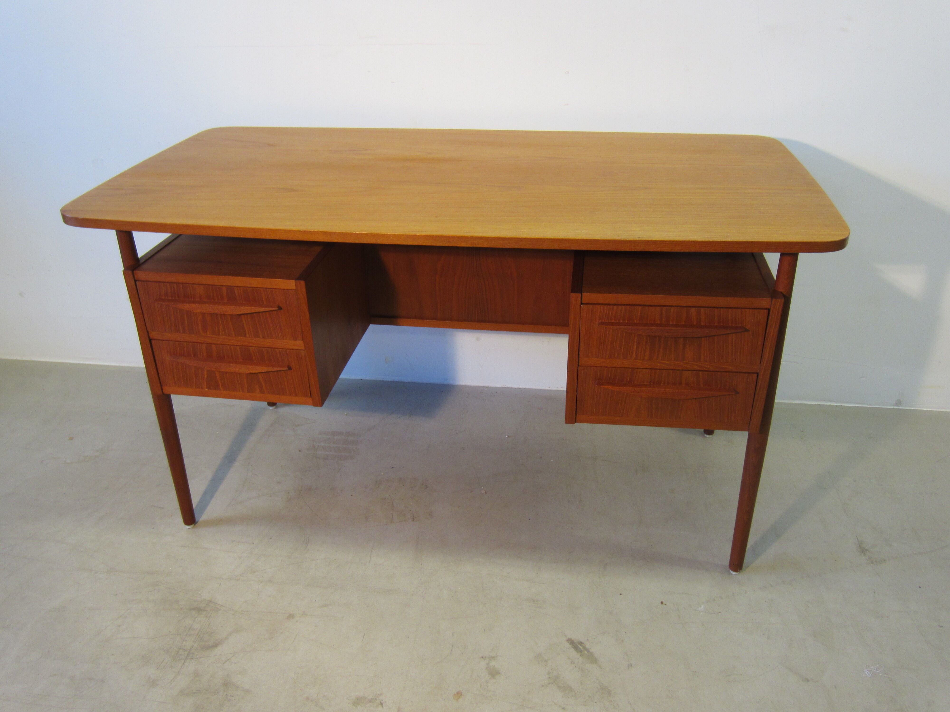 Scandinavian teak desk by Gunnar Nielsen Tibergaard, Denmark