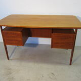 Scandinavian teak desk by Gunnar Nielsen Tibergaard, Denmark