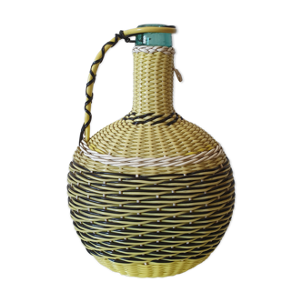 Bouteille scoubidou oblongue jaune