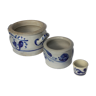 Enamelled stoneware pots