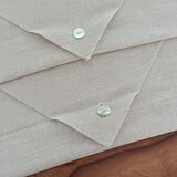 Housse coussin lin beige forme enveloppe (lot de 2)