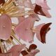Italian Sputnik Chandelier in Pink and Ruby Murano Glass and Brass