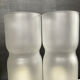 Pair of vintage lamps in frosted glass