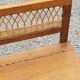 Vintage chest bench from the 50s in oak and rattan