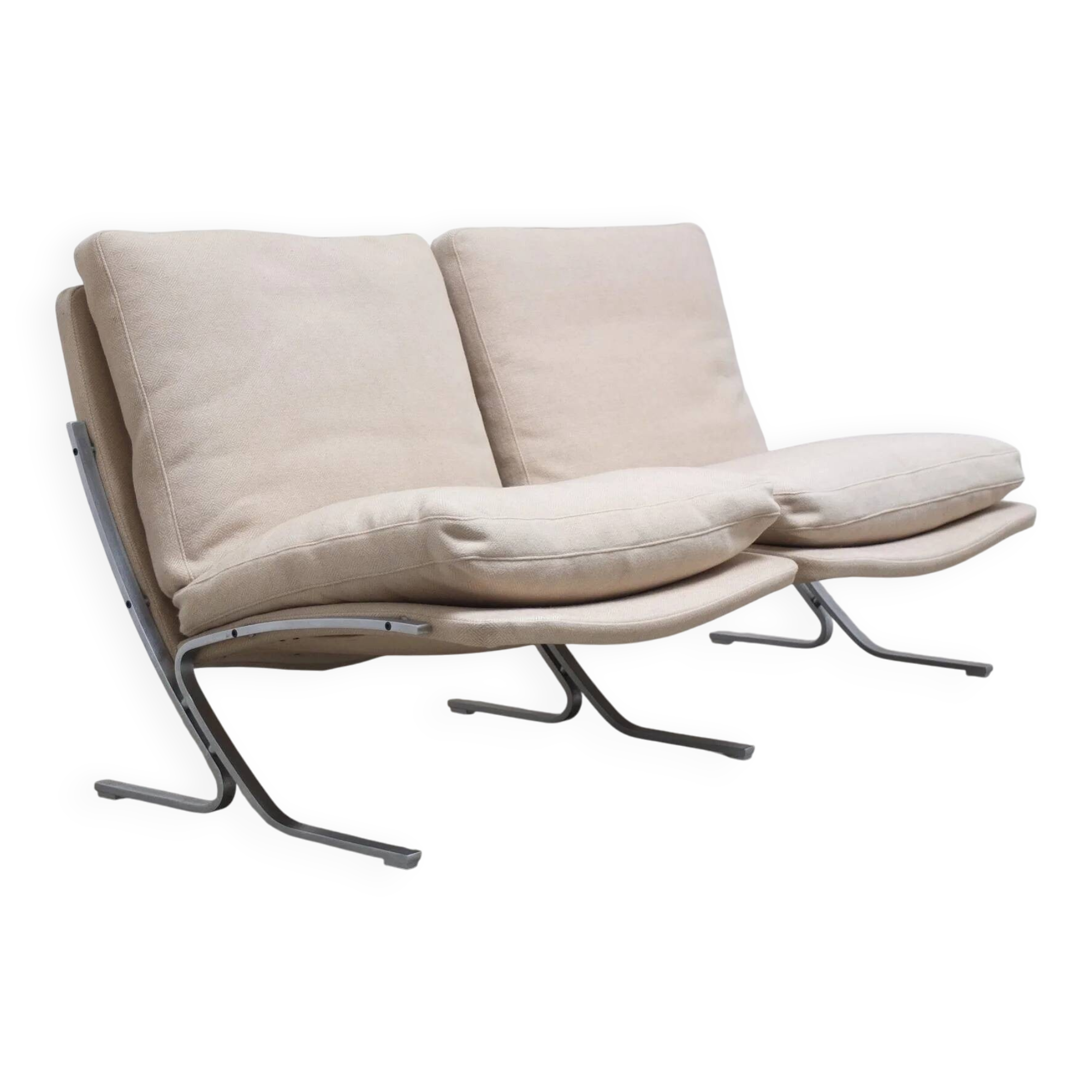 Canapé 2 places unique dans le style de Fabricius & Kastholm, années 1960.