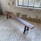 Solid walnut bench 230 cm