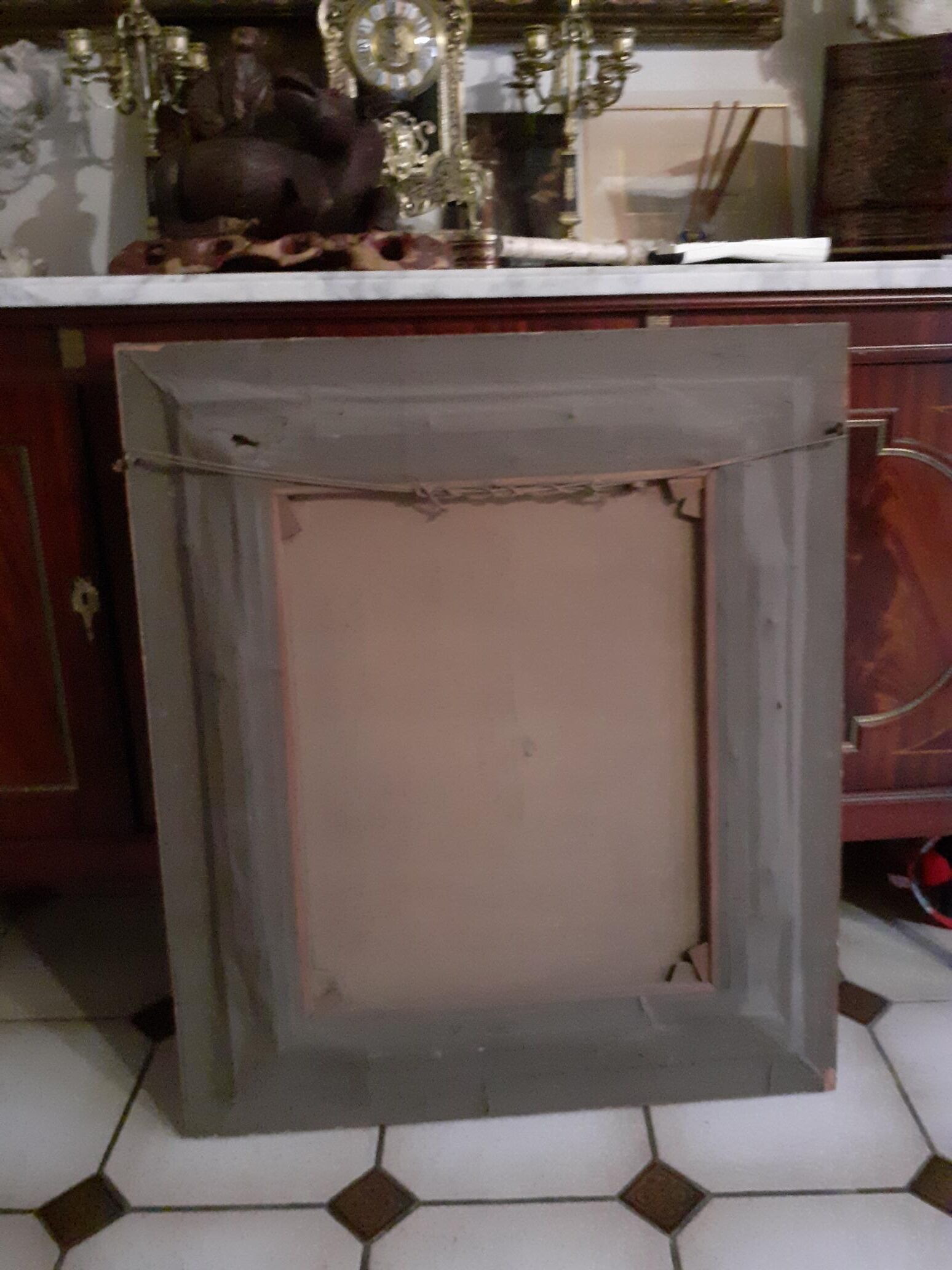 Old oil painting on canvas