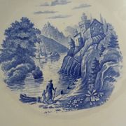 Large salad bowl dish Villeroy & Boch antique earthenware 374112 Burgenland Blue