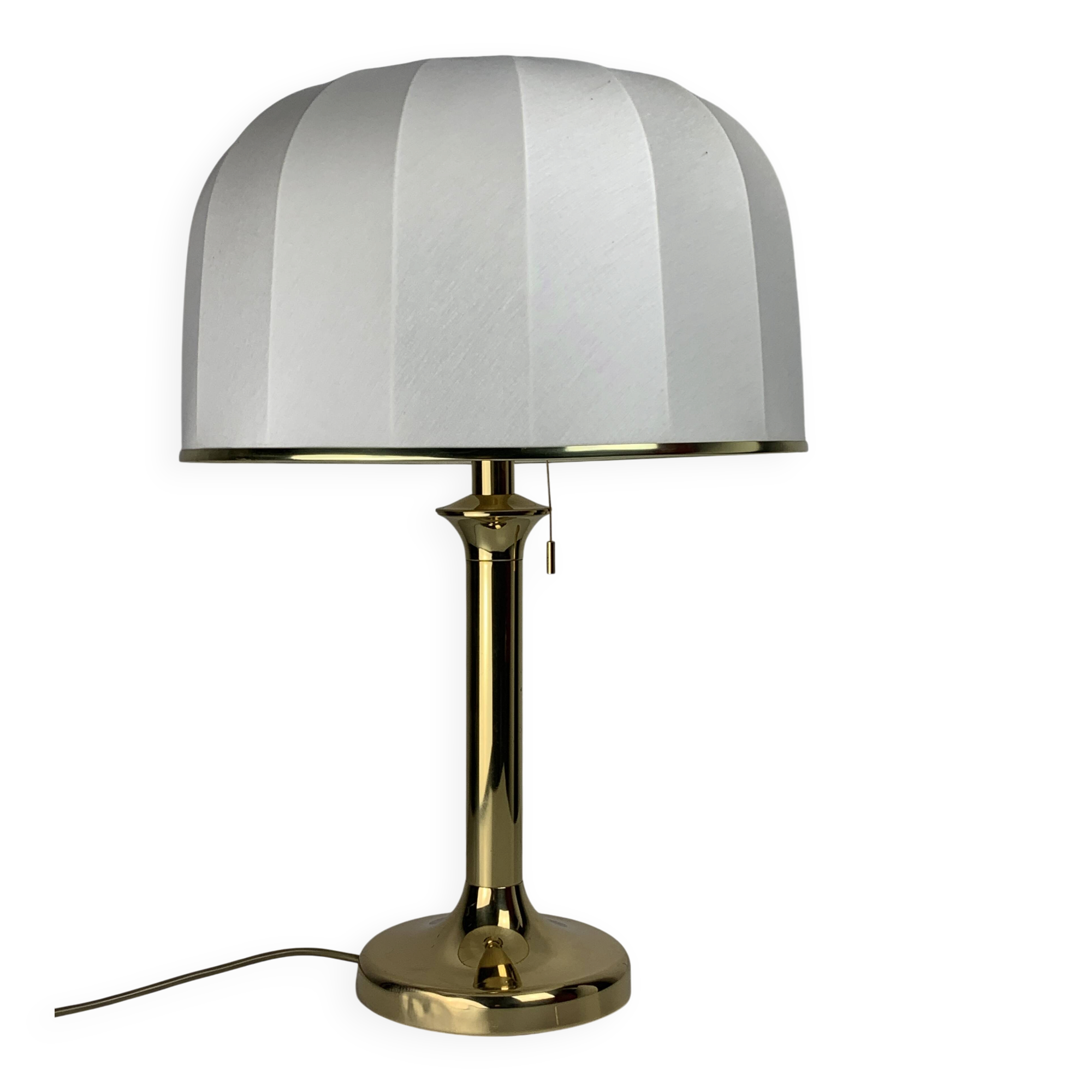 Midcentury Hollywood Regency brass mushroom table lamp Vienna Austria 1960s