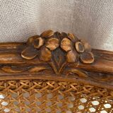 Louis XV style caned armchair