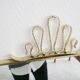 Mid century brass mirror, 40x74cm