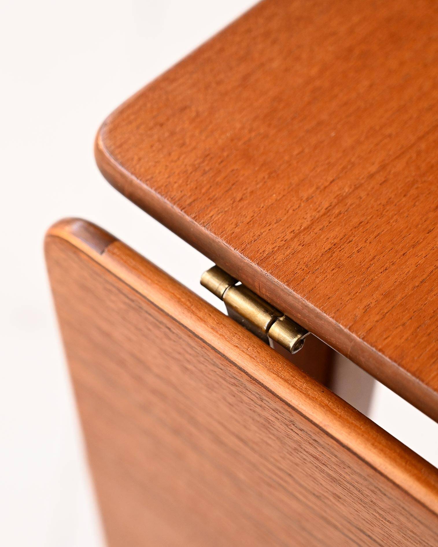 1960s teak desk with drop-leaf extension
