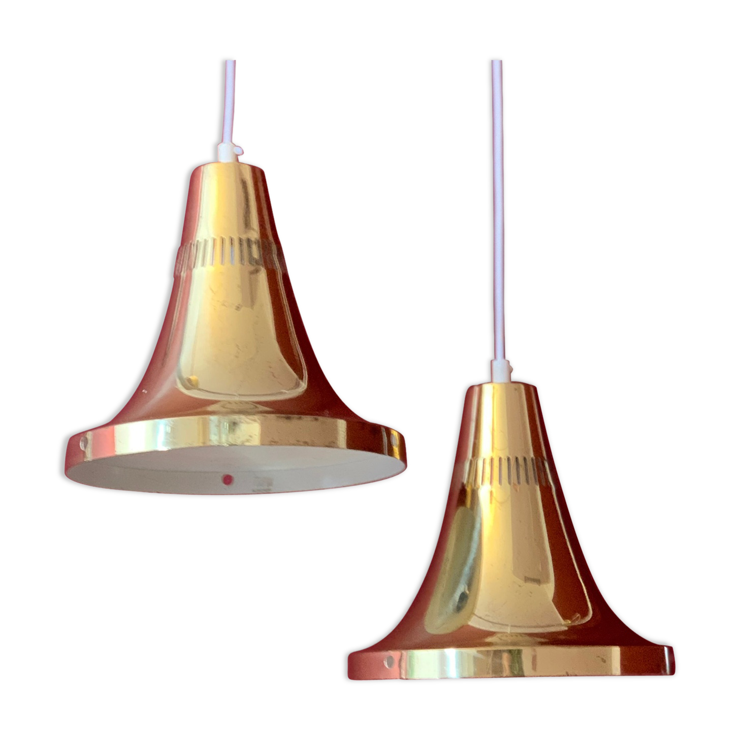 Swedish MidCentury Brass Ceiling Lamps by Hans-Agne Jakobsson for Markaryd