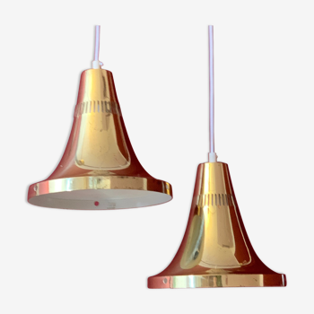 Swedish MidCentury Brass Ceiling Lamps by Hans-Agne Jakobsson for Markaryd